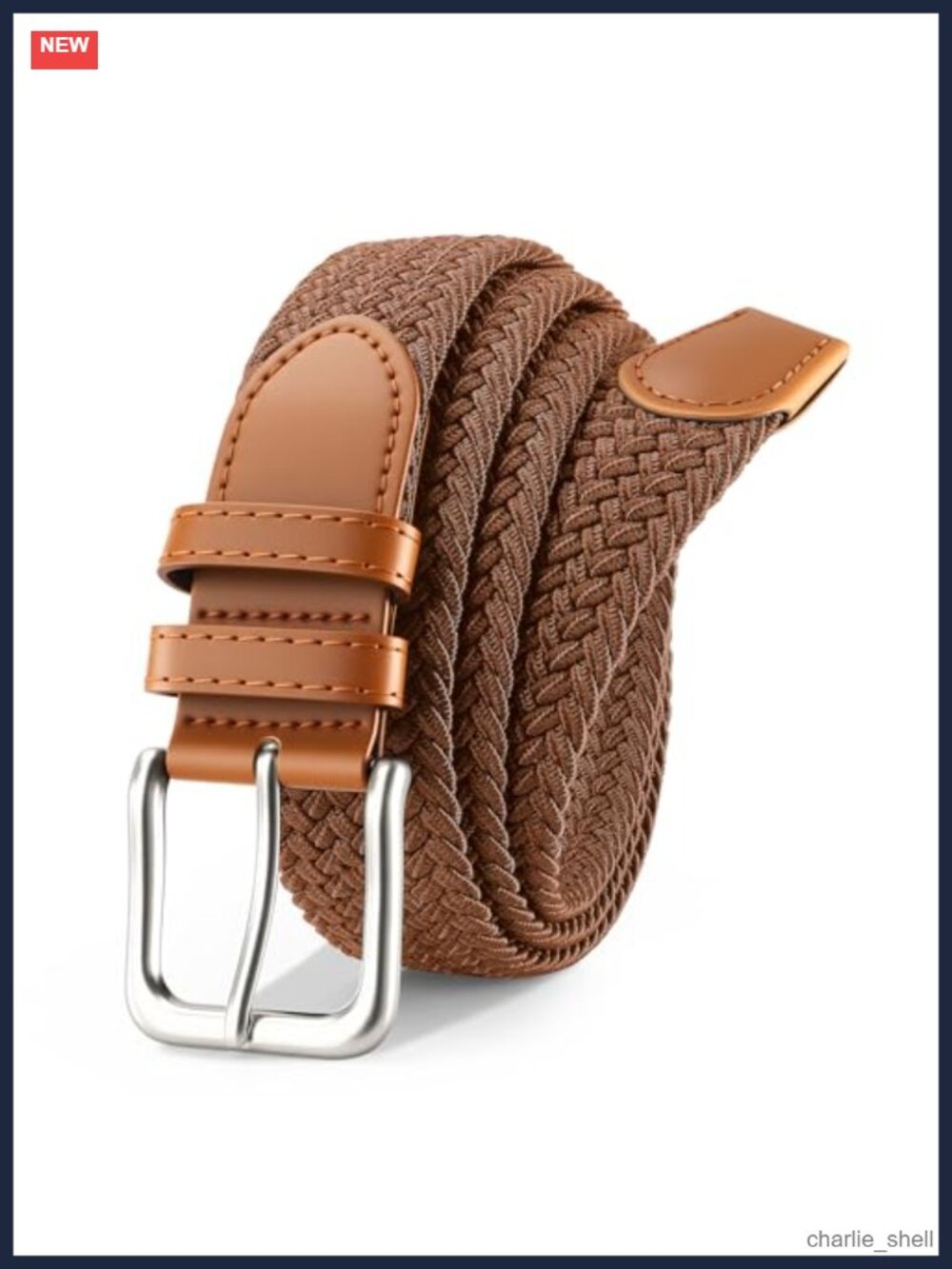 Men's Braided Stretch Belt Golf Casual Jeans Elastic Woven Alloy Buckle